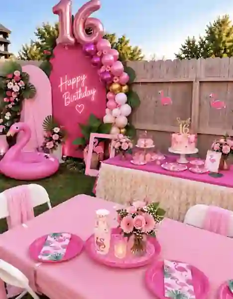 Sweet 16 birthday setup